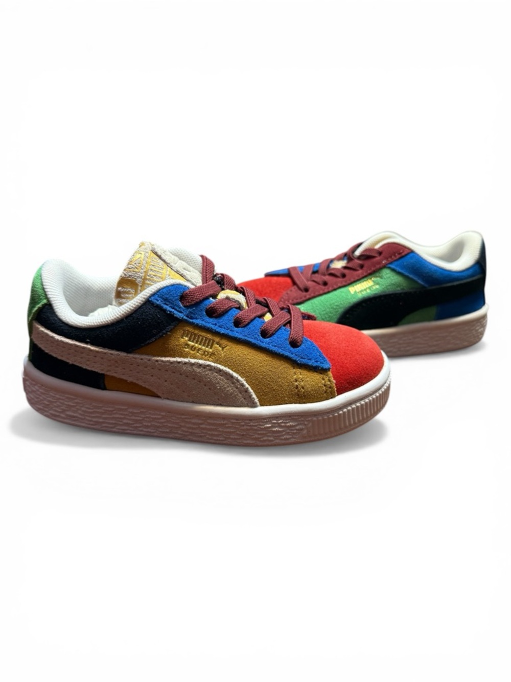 Puma Kids' Multicolor Suede Sneakers Slip On’s Size 10